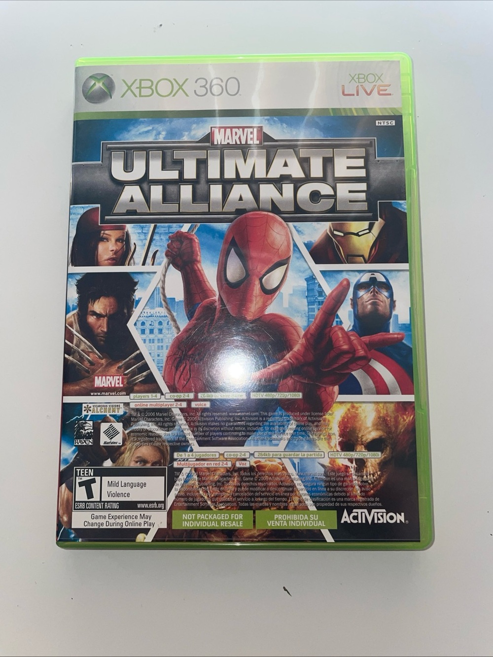Marvel: Ultimate Alliance/Forza Motorsport 2 (Microsoft Xbox 360, 2006)